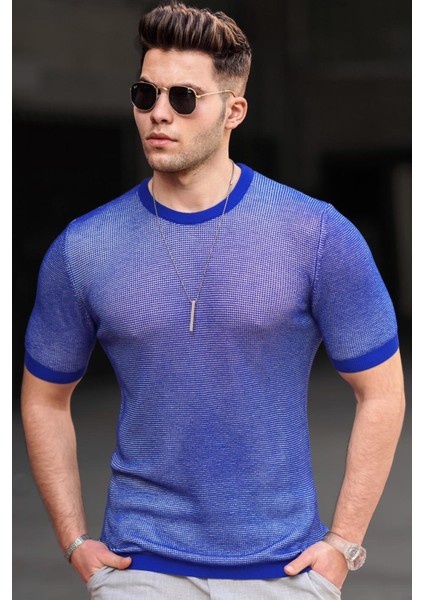 Erkek Saks Triko Tişört 5076