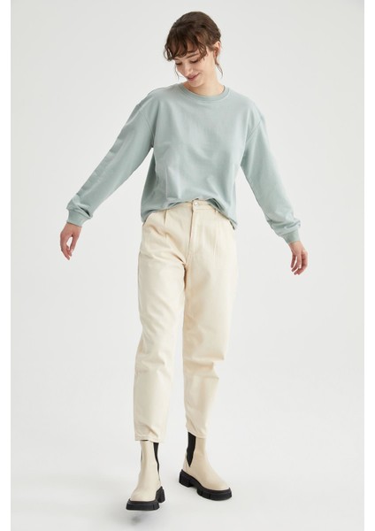 Regular Fit Bisiklet Yaka Basic Sweatshirt M0021AZ21SP fiyatları