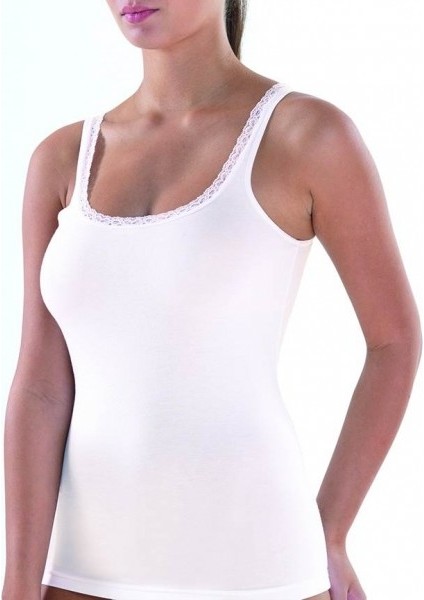 Comfort Elegance Kalın Askı Beyaz Atlet 1364