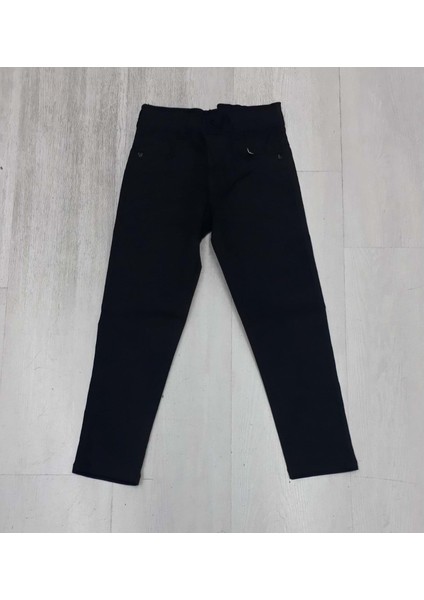 224584 Keten Pantolon 8/12 Yaş Siyah - 5-6 Yaş