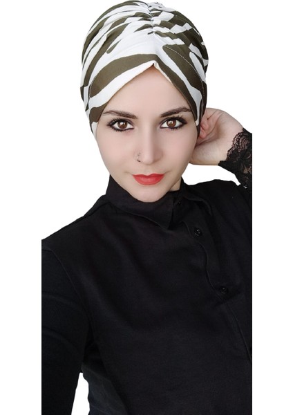 Toka Şal Bone Zebra Yeşil