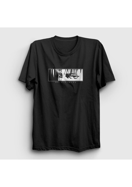 Unisex Siyah Levi Eyes Anime Attack On Titan T-Shirt