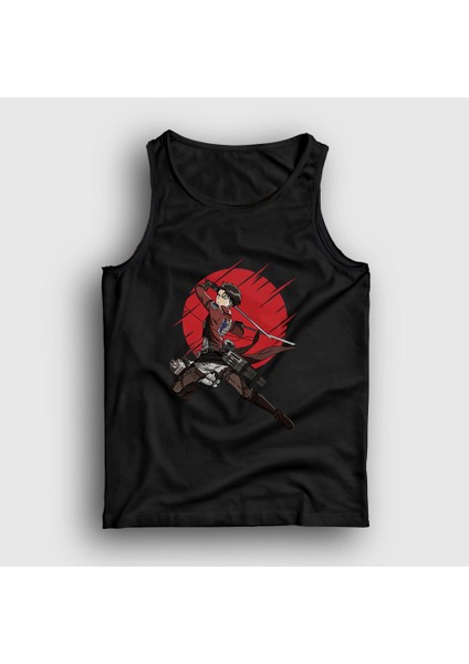 Unisex Siyah Levi Anime Attack On Titan Atlet