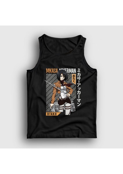 Unisex Siyah Mikasa Fan Anime Attack On Titan Atlet