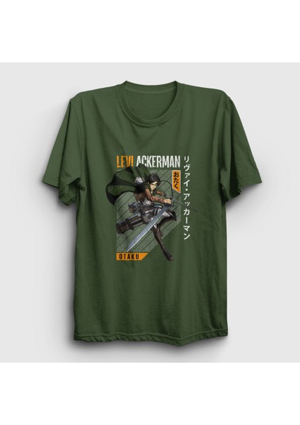 Unisex Haki Levi Fan Anime Attack On Titan T-Shirt