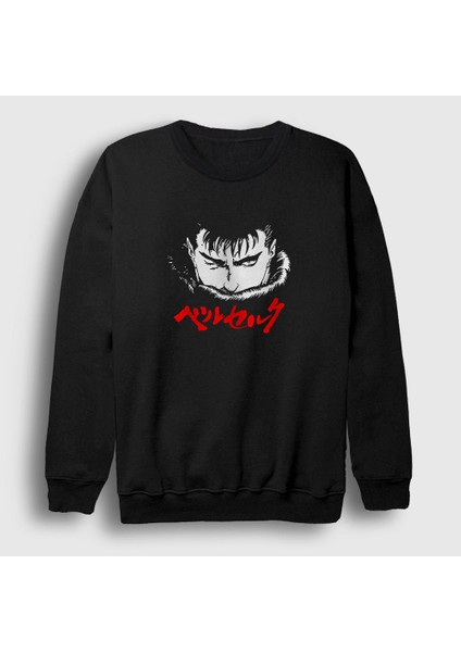 Unisex Siyah Guts Anime Berserk Sweatshirt