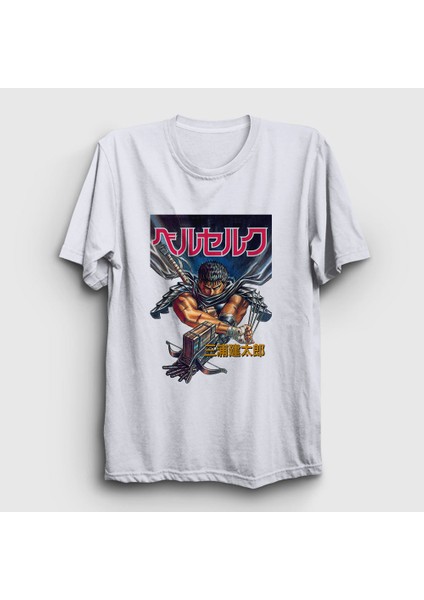 Unisex Beyaz Manga Anime Berserk T-Shirt