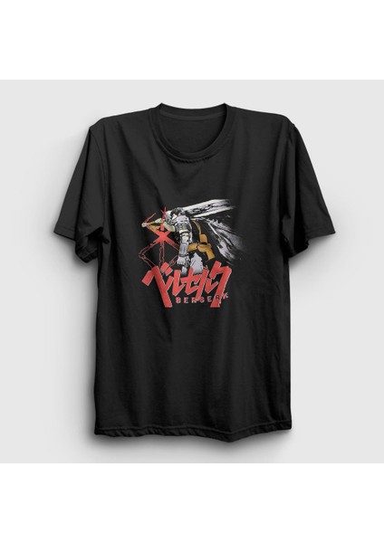 Unisex Siyah Sacrifice Anime Berserk T-Shirt