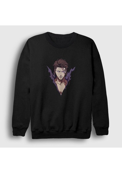 Unisex Siyah Aizen Anime Bleach Sweatshirt