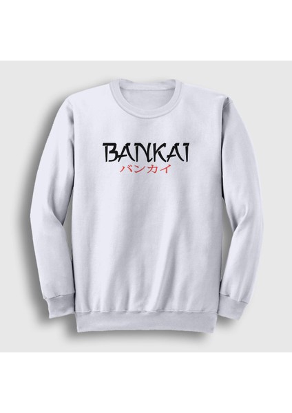 Unisex Beyaz Bankai Anime Bleach Sweatshirt