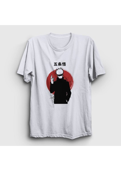 Unisex Beyaz Satoru Anime Jujutsu Kaisen T-Shirt