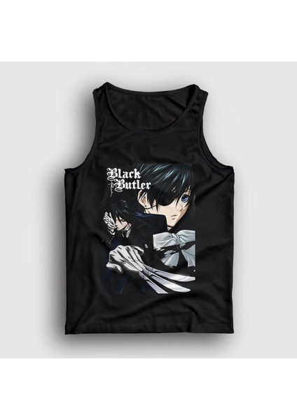Unisex Siyah Poster Anime Kuroshitsuji Atlet