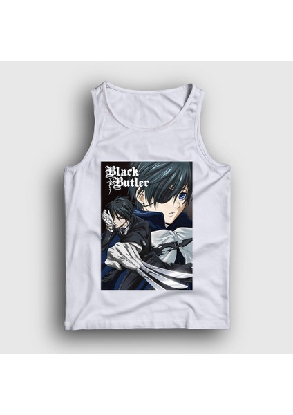 Unisex Beyaz Poster Anime Kuroshitsuji Atlet
