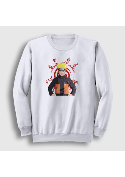 Unisex Beyaz Fuinjutsu Anime Naruto Sweatshirt