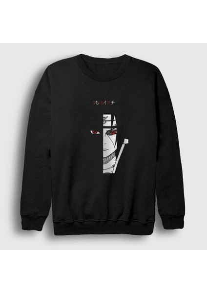 Unisex Siyah Itachi V2 Anime Naruto Sweatshirt