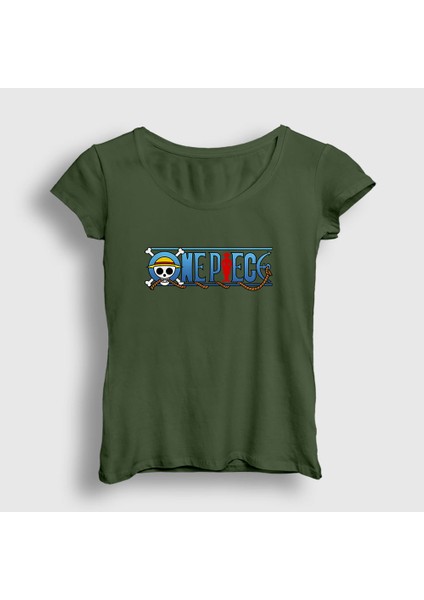 Kadın Haki Anime One Piece T-Shirt