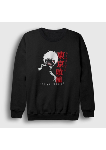 Unisex Siyah Anime Tokyo Ghoul Sweatshirt