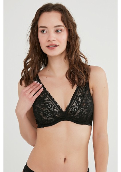 Siyah Pureness Wire Lace Sütyen fiyatları