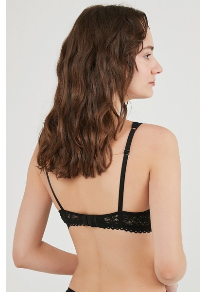 Siyah Pureness Wire Lace Sütyen fırsatları