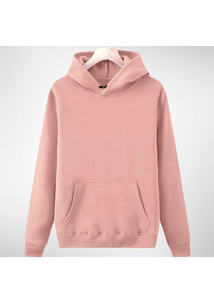 Beyaz Kapüşonlu Tam Kışlık Oversize Pamuk Outdoor Erkek Hoodie