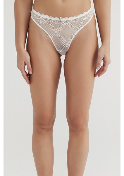 Beyaz Viva String Külot