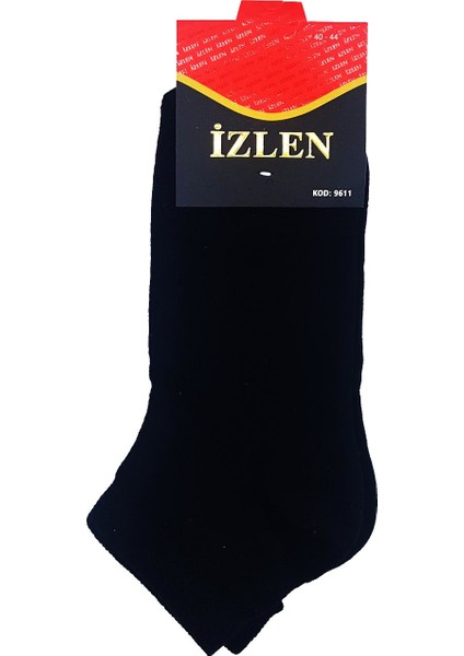 Izlen Siyah ve Lacivert Erkek Kısa Spor Çorap 12 Adet