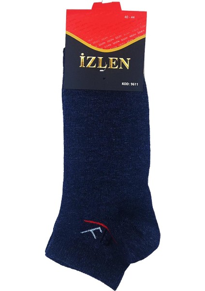 Izlen Siyah ve Lacivert Erkek Kısa Spor Çorap 12 Adet
