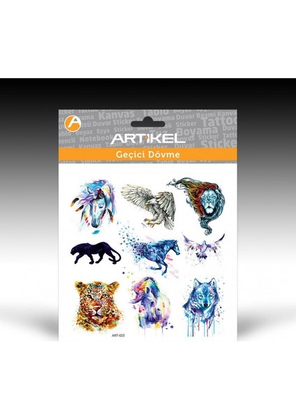 Artikel Animals-2 Dövme 15,5 x 16 cm