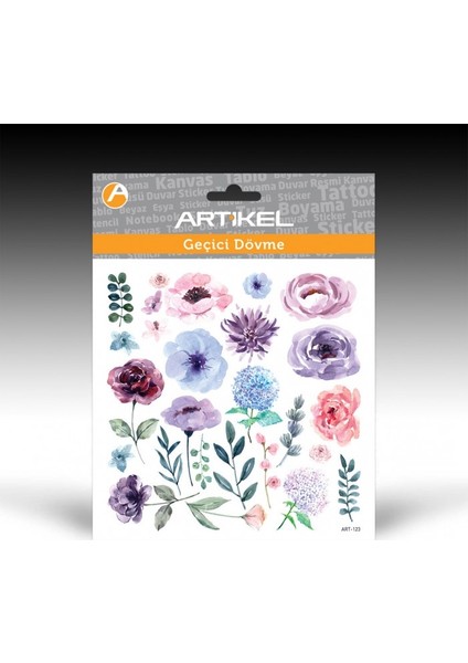 Artikel ART-123 Geçici Dövme 15,5 x 15,5 cm Geçici Tattoo