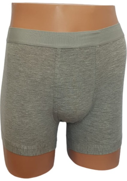 Erkek 3 Adet Düz Kısa Paça Stretch Boxer