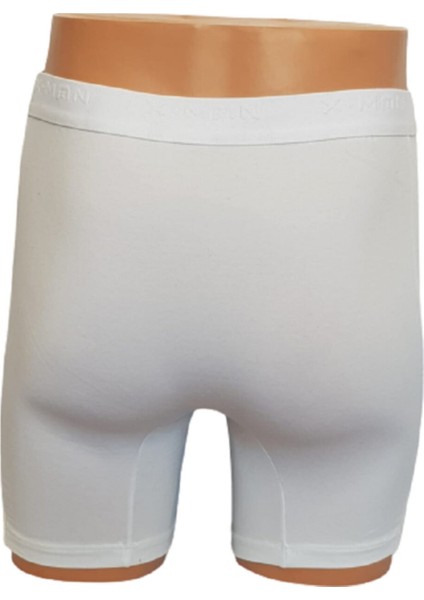 Erkek 3 Adet Düz Renk Düğmeli Stretch Boxer
