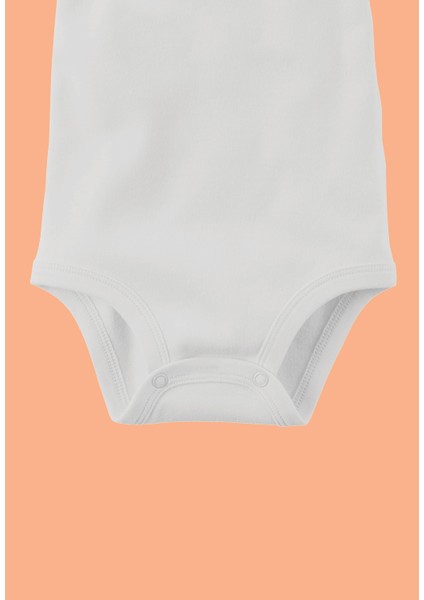 Organik Baskılı Kısa Kollu Çıtçıtlı Bebek Body KISAE314R