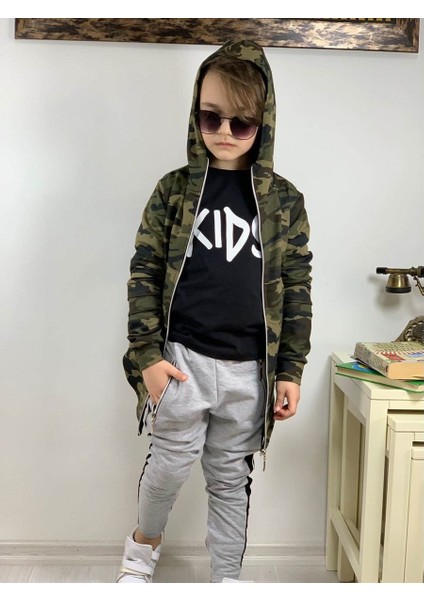 Erkek Çocuk Kamuflaj Ceketli Spor Takım modelleri