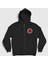 Unisex Siyah Logo Red Hot Chili Peppers Fermuarlı Kapüşonlu Sweatshirt 1