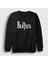 Unisex Siyah Logo The Beatles Sweatshirt 1