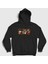 Unisex Siyah Logo V2 Kiss Kapüşonlu Sweatshirt 1