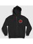 Unisex Siyah Logo V2 Red Hot Chili Peppers Fermuarlı Kapüşonlu Sweatshirt 1