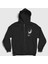 Unisex Siyah Nothing Korn Fermuarlı Kapüşonlu Sweatshirt 1