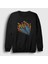 Unisex Siyah Retro Kiss Sweatshirt 1