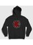 Unisex Siyah Rhcp Red Hot Chili Peppers Kapüşonlu Sweatshirt 1