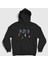 Unisex Siyah Sparkle Kiss Kapüşonlu Sweatshirt 1