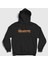 Unisex Siyah Wood The Doors Kapüşonlu Sweatshirt 1