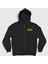 Unisex Siyah Yellow Nirvana Fermuarlı Kapüşonlu Sweatshirt 1