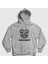 Unisex Gri Bear Logo Radiohead Kapüşonlu Sweatshirt 1