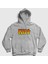 Unisex Gri Logo Kiss Kapüşonlu Sweatshirt 1