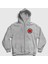 Unisex Gri Logo Red Hot Chili Peppers Fermuarlı Kapüşonlu Sweatshirt 1