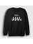 Unisex Siyah Abbey Road The Beatles Sweatshirt 1