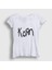 Kadın Beyaz Logo Korn T-Shirt 1