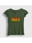 Kadın Haki Logo Kiss T-Shirt 1