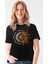 Türkiye Ay Yıldız Siyah Kısa Kollu Kadın T-Shirt 1